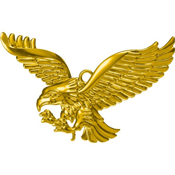 Eagle 14 Carat Gold Pendant Necklace for men