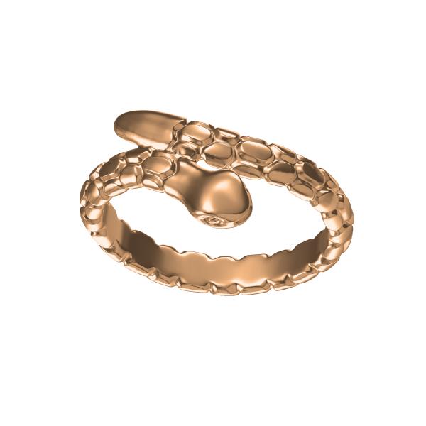 18 Carat Rose Gold Snake Ring for women
