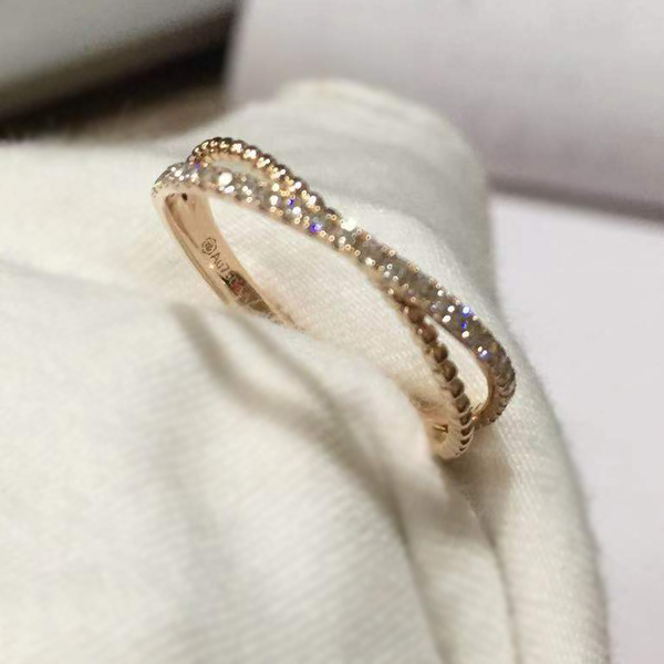 Diamond 18K Rose Gold Ring X Ring